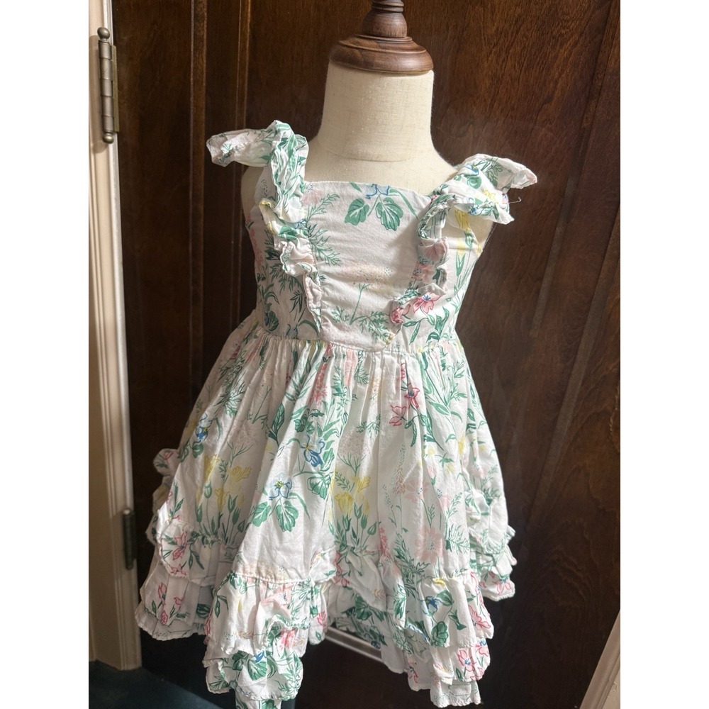 Janie and Jack Floral Dress Easter Ruffles Twirl Dress Size 18/24 Months